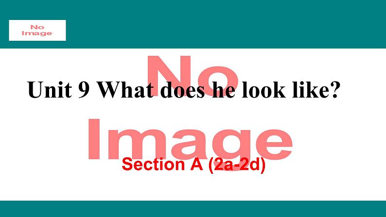 人教新目标版英语七年级下册Unit 9 What does he look like-Section A (2a-2d)课件01