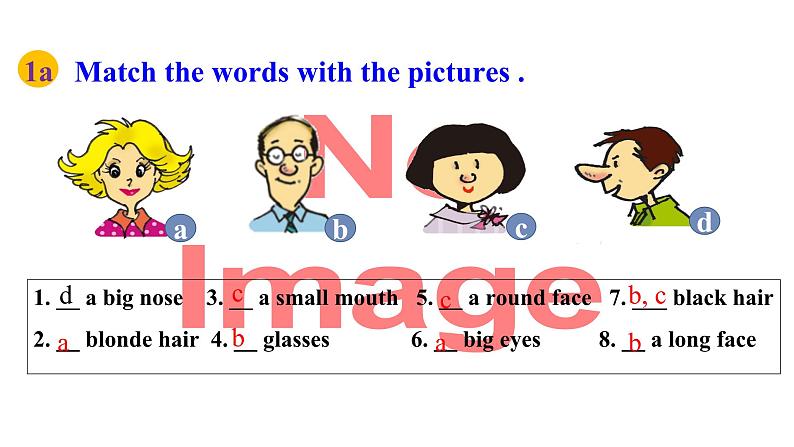 人教新目标版英语七年级下册Unit 9 What does he look like-Section B  (1a-1e)课件06