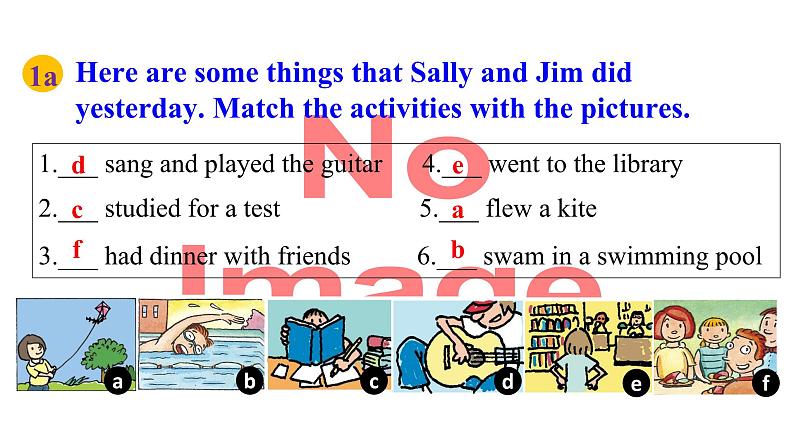 人教新目标版英语七年级下册Unit 12 What did you do last weekend-Section B  (1a-1e)课件08