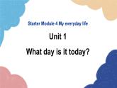 外研版英语七年级上册Starter Module 4 My everyday life Unit1Whatday is it today课件