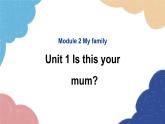 外研版英語七年級上冊Module 2 My family Unit1 Is this your mum課件