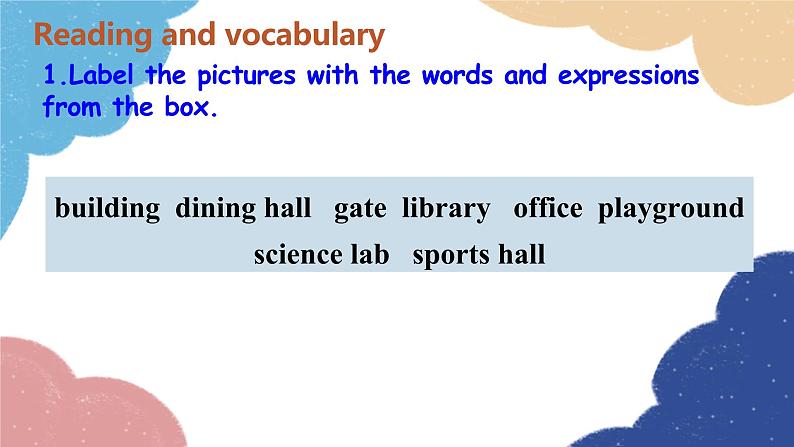 外研版英语七年级上册Module 3 My school Unit2 The library is on the left of the playground课件06