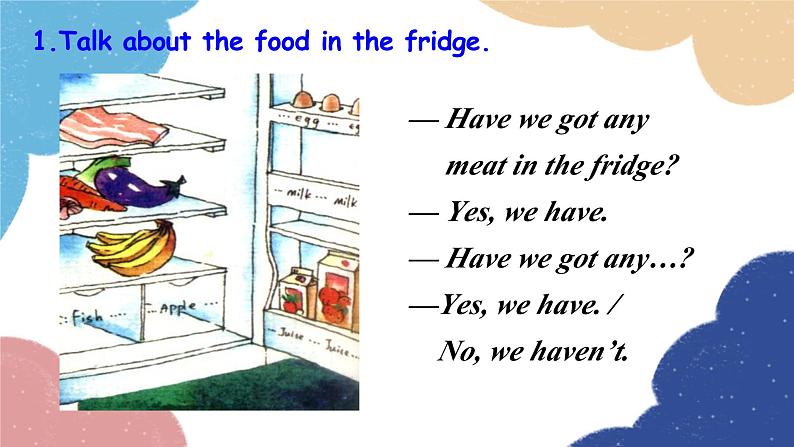 外研版英语七年级上册Module 4 Healthy food Unit3 Language in use课件第3页