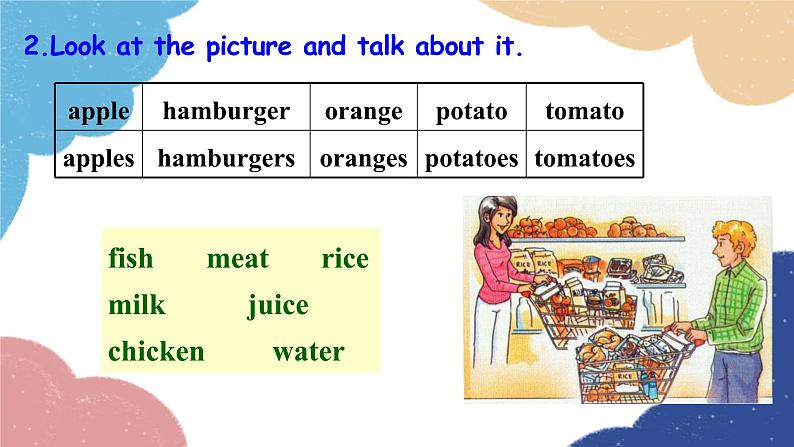 外研版英语七年级上册Module 4 Healthy food Unit3 Language in use课件第6页