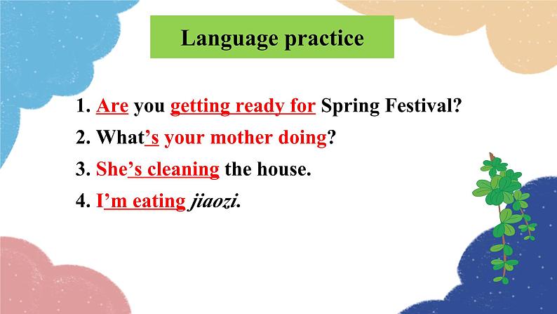 外研版英语七年级上册Module 10 Spring Festival Unit3 Language in use课件第7页