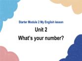 外研版英语七年级上册Starter Module 2 My English lesson Unit2What’syour number课件