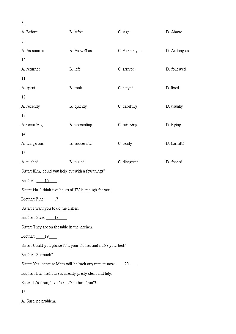 山东省济南市长清区2022-2023学年八年级下学期期中英语试题（原卷版+解析版）02