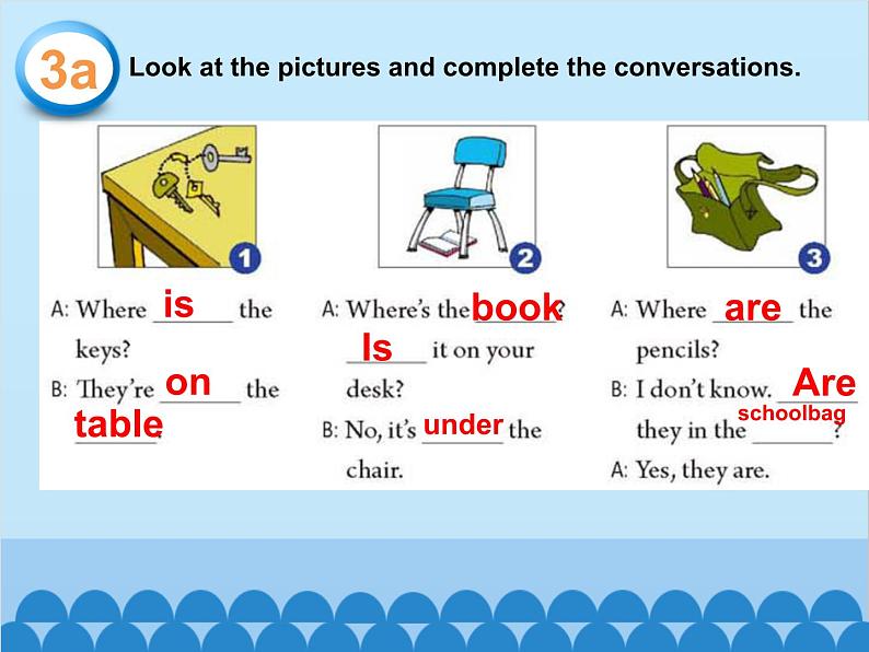 人教新目标版英语七年级上册 Unit 4 Where's my schoolbag Section A（3a~3c）课件第5页