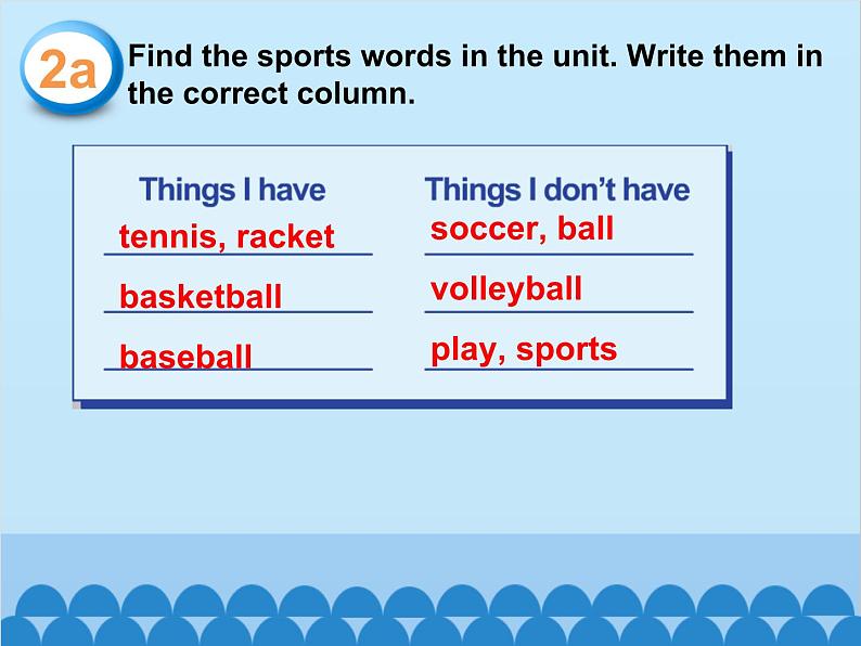 人教新目标版英语七年级上册 Unit 5 Do you have a soccer ball Section B（2a~3b）课件第5页