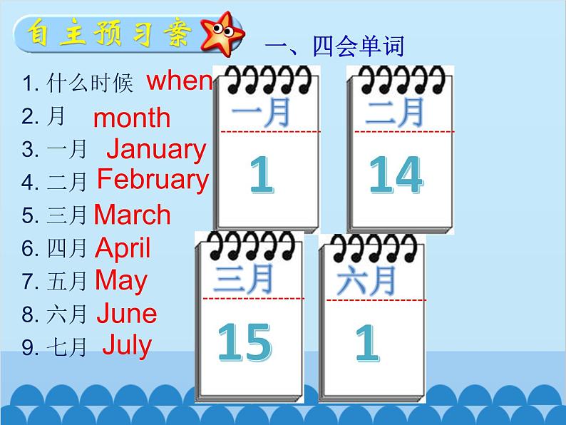 人教新目标版英语七年级上册 Unit 8 When is your birthday Section A（1a~2e）课件第2页