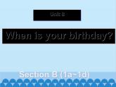 人教新目标版英语七年级上册 Unit 8 When is your birthday Section B（1a~1d）课件