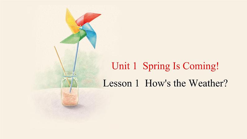 Unit 1 Lesson 1 How's the Weather  课件 2023-2024学年冀教版英语八年级下册01