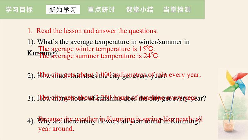 Unit 1 Lesson 4 The Spring City  课件 2023-2024学年冀教版英语八年级下册第6页