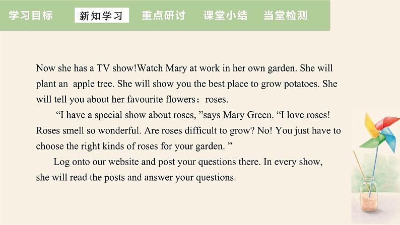 Unit 2 Lesson 9 Gardening with Mary  课件 2023-2024学年冀教版英语八年级下册06