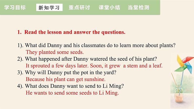 Unit 2 Lesson 12 Danny's Plant  课件 2023-2024学年冀教版英语八年级下册第6页