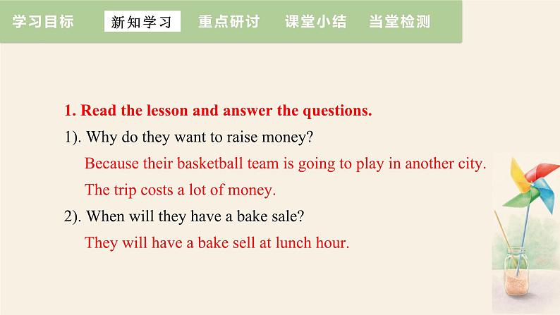 Unit 5 Lesson 25 Raising Money  课件 2023-2024学年冀教版英语八年级下册07