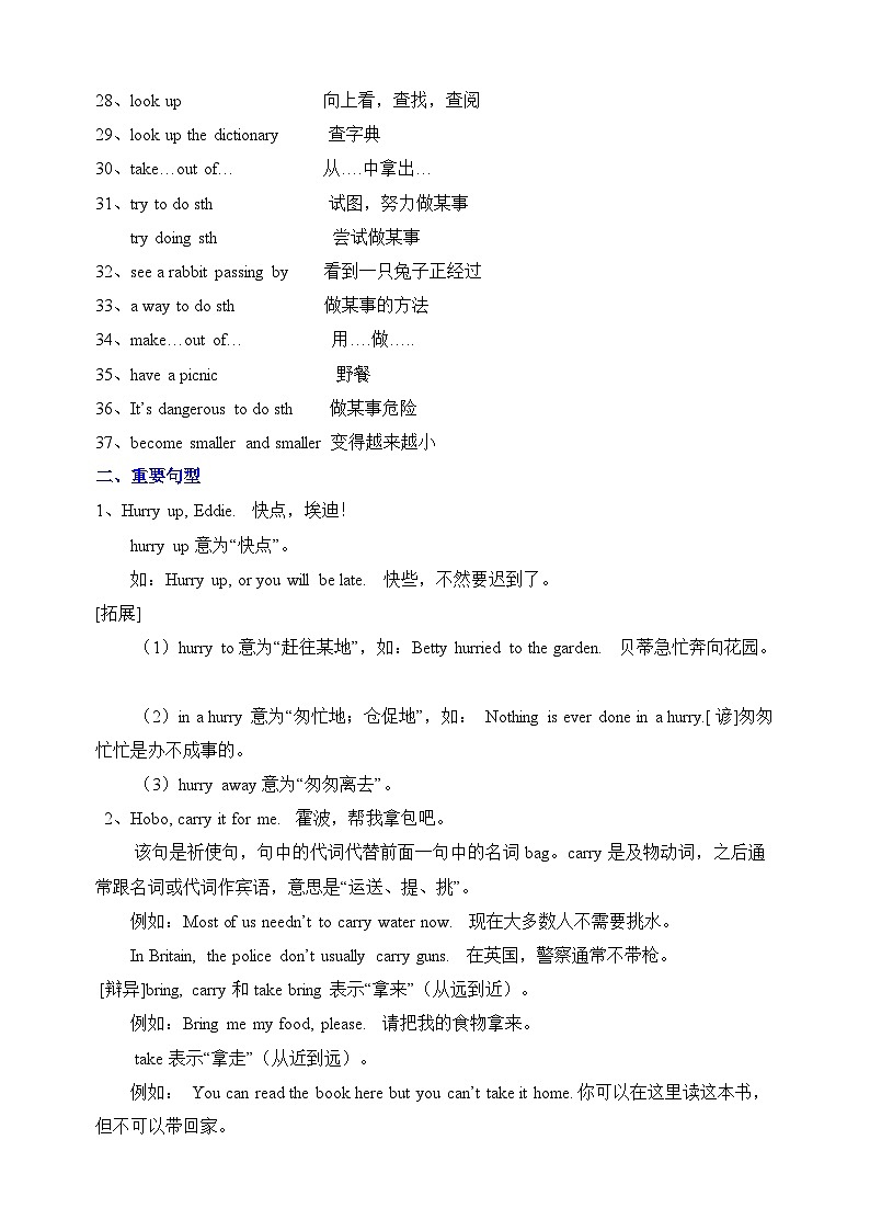 译林版七年级下册英语第六单元Unit6单元知识点第2页