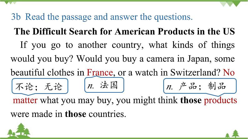 人教新目标版英语九年级上册 Unit 5 What are the shirts made of-(Section A 3a-3c)课件第6页