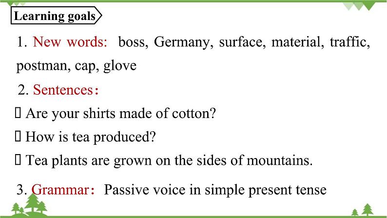 人教新目标版英语九年级上册 Unit 5 What are the shirts made of-Grammar Focus-4c课件第2页