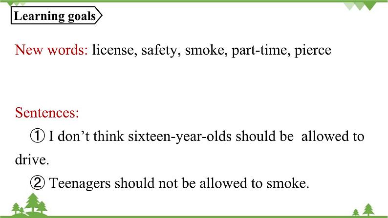 人教新目标版英语九年级上册 Unit 7 Teenagers should be allowed to choose their own clothes.第一课时SectionA 1a-2d课件第2页