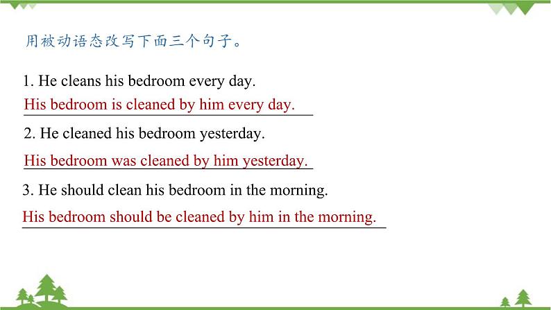 人教新目标版英语九年级上册Unit 7 Teenagers should be allowed to choose their own clothes.第三课时Grammar Focus-4c课件第8页