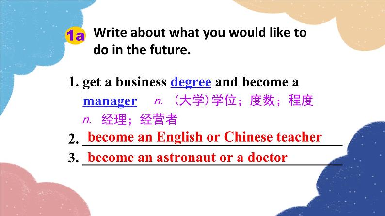 人教新目标(Go for it)版九年级英语全册 Unit 14I remember meeting all of youin Grade 7.Section B1a-2e课件第4页