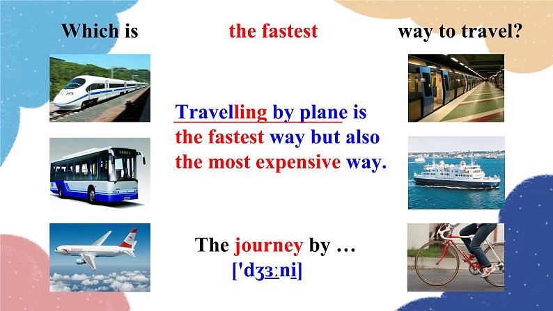 外研版英语八年级上册Module 4 Unit 2What is the best way to travel课件第3页