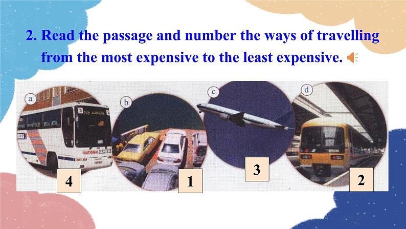 外研版英语八年级上册Module 4 Unit 2What is the best way to travel课件第7页