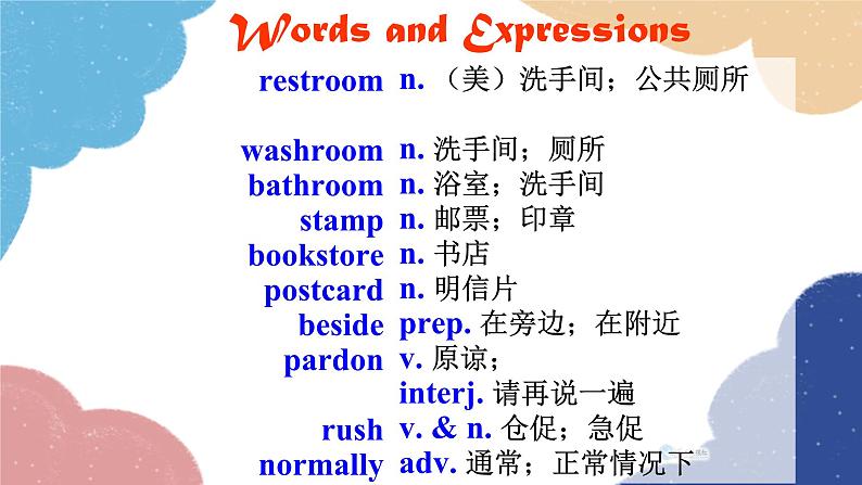 人教新目标(Go for it)版九年级英语全册 Unit 3Could you please tell me where the restrooms are.Section A1a-2d课件第2页