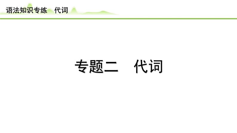 2.专题二 代词（精练册）第1页