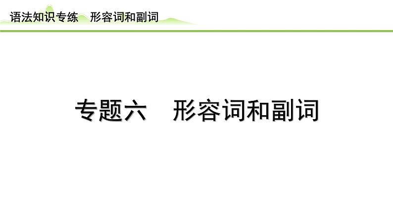 6.专题六  形容词和副词课件---2024年中考英语（讲练）一轮复习01