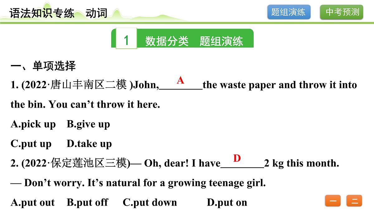 7.专题七 动词（精练册）第2页