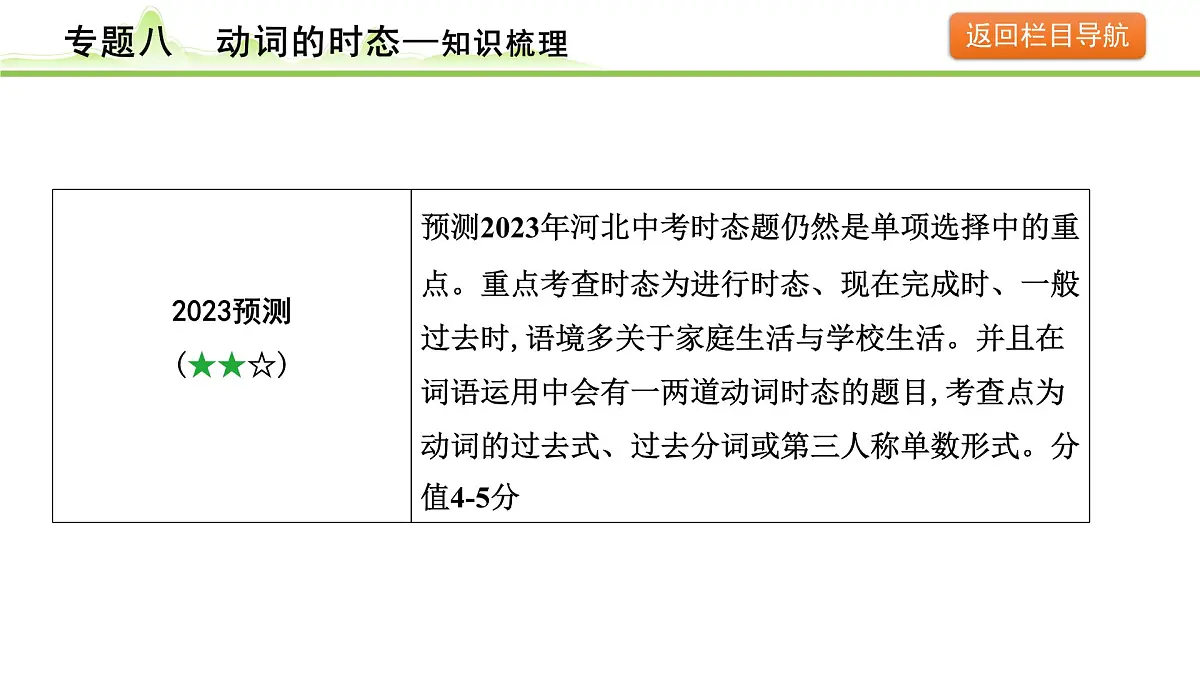 8.专题八 动词的时态第5页