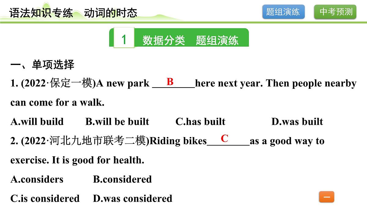 9.专题九 动词的语态（精练册）第2页