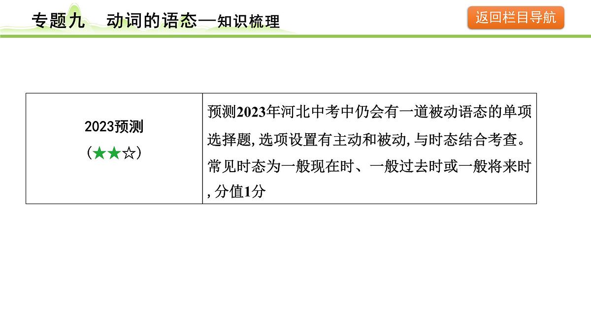 9.专题九  动词的语态第5页