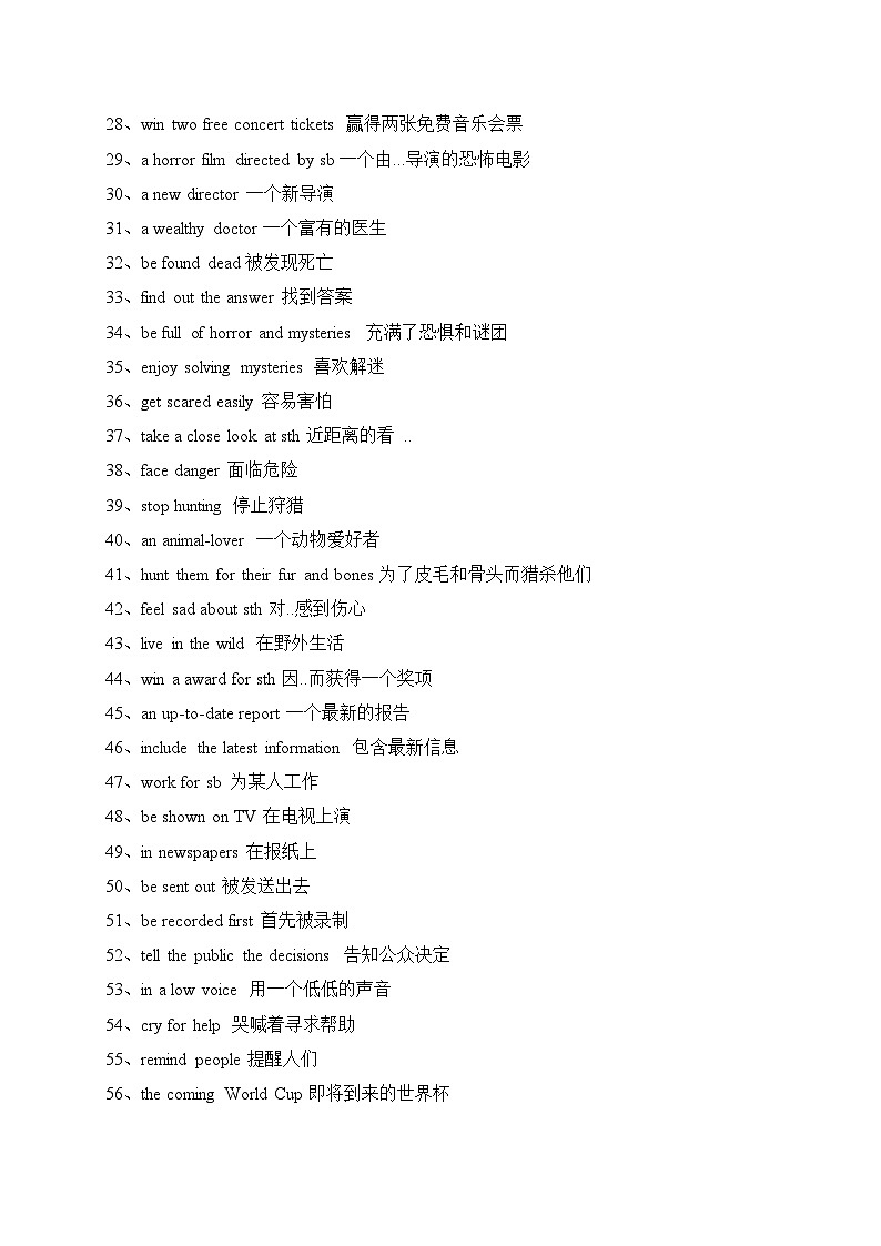 译林版英语九年级上册第六单元Unit6知识点第2页