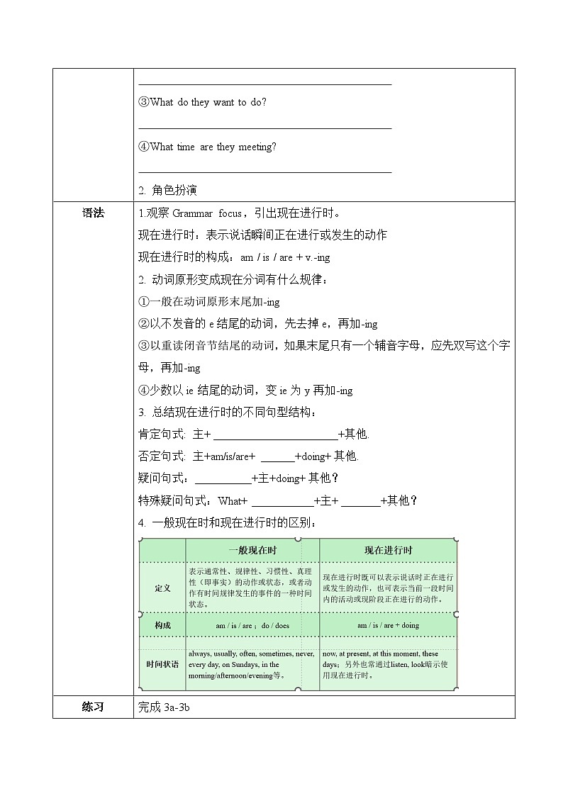 Unit 6 第2课时（SectionA 2d & Grammar focus 3c）（导学案）- 七年级英语下册同步备课系列（人教版）第3页