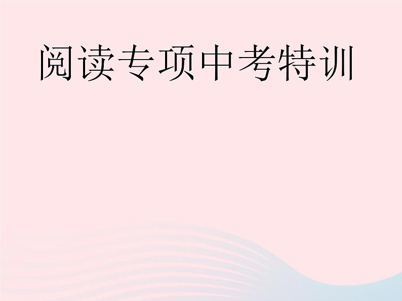 2024年冀教版英语阅读专项中考特训+练习课件+第1页