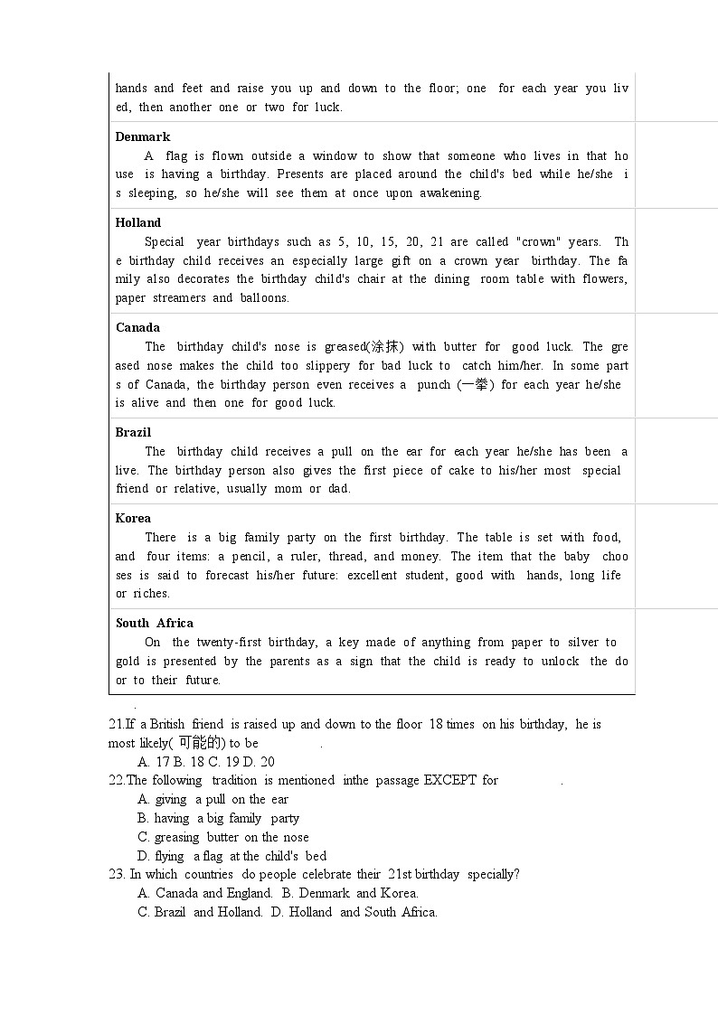 +2024年湖南省衡阳市石鼓区九年级模拟卷一模英语试题03