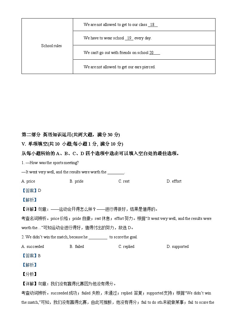 安徽省滁州市琅琊区第三中学2023-2024学年九年级下学期开学考试英语试题（原卷版+解析版）03