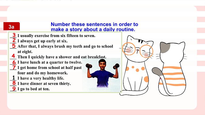 人教新目标Go For It七年级英语下册课件 Unit2 what time do you go to school SectionB 3a-Self Check第3页