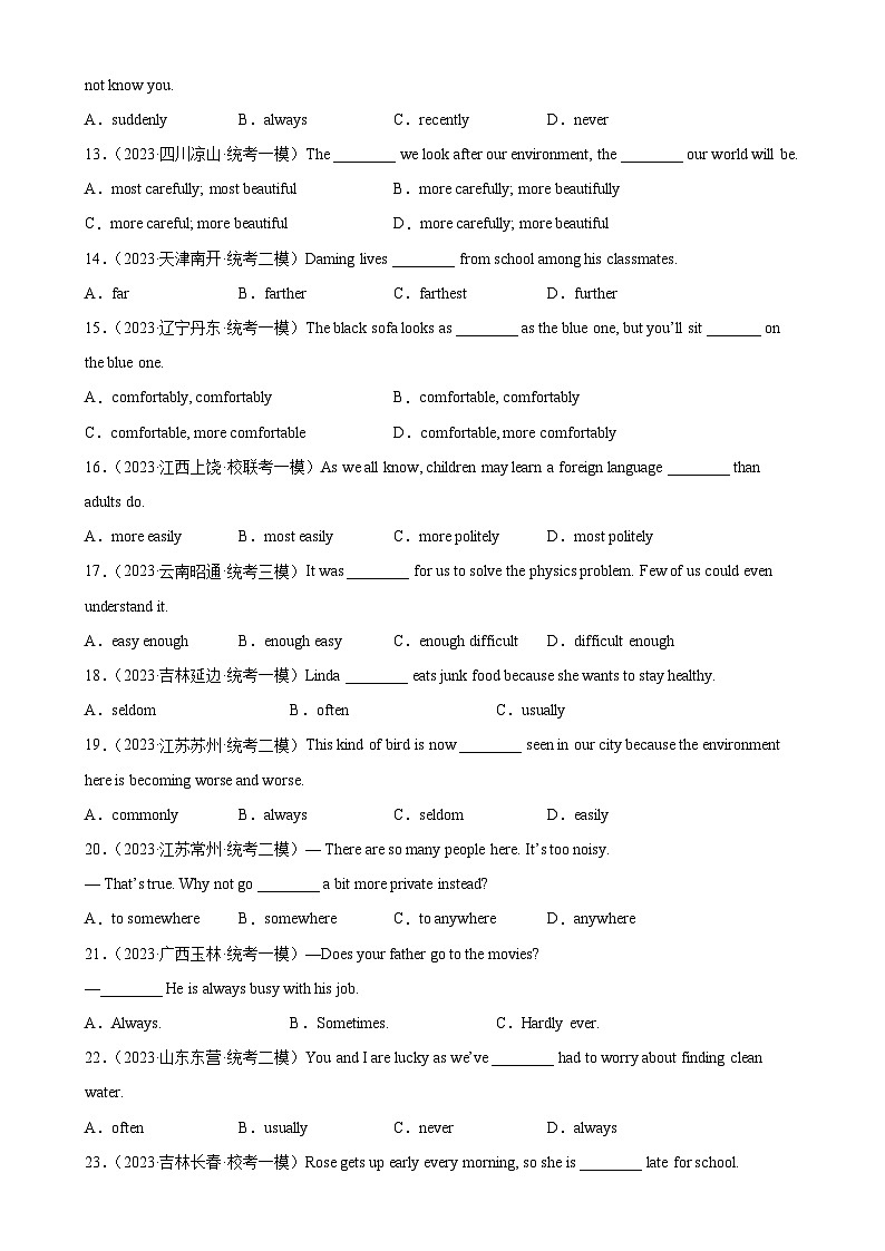 专题11 副词100题第2页