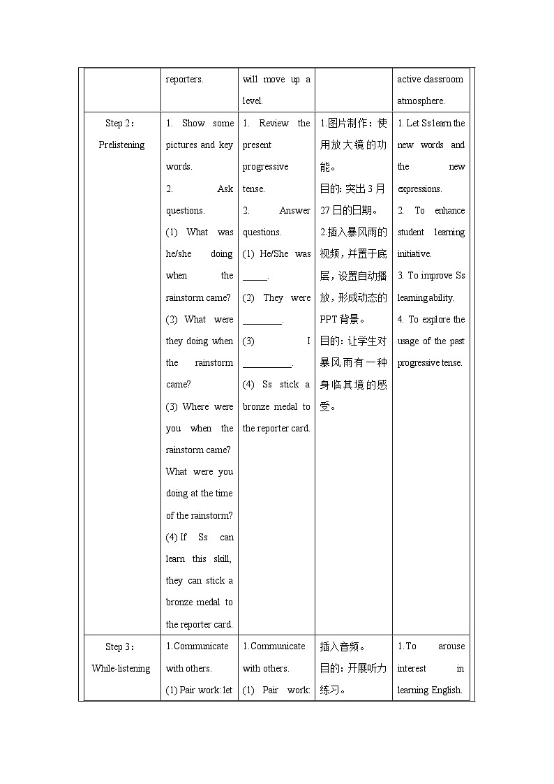 Unit 5 Section A (1a-2d) 教学设计  人教版八年级英语下册第3页