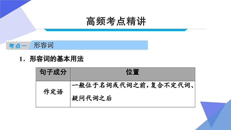 中考英语一轮复习重点知识课件第6讲 形容词和副词（含答案）06