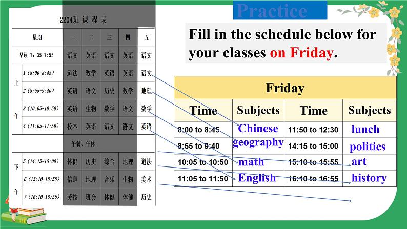 Unit 9 My favorite subject is science. Section B 3a-Self 课件04