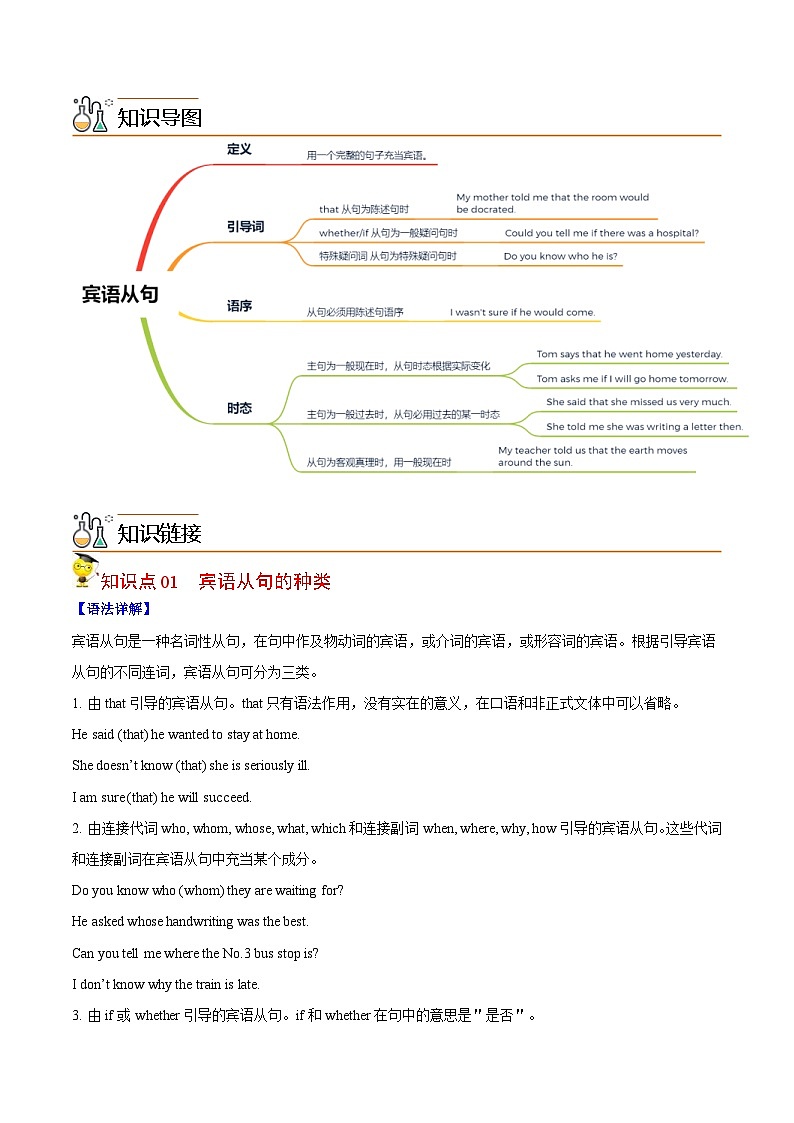 中考英语二轮复习核心语法逐个突破专题26 宾语从句（含解析）第2页
