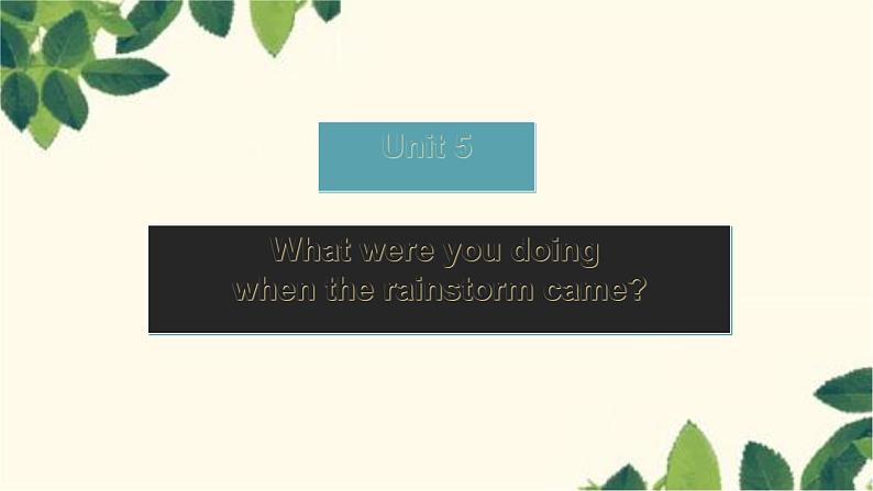 人教版英语八年级下册 Unit5 What were you doing when the rainstorm came-Section B 2课件01