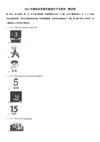 2024年湖南省常德市鼎城区中考英语一模试卷
