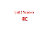 Unit+2+Numbers词汇+课件－2023-2024学年牛津深圳版英语八年级上册