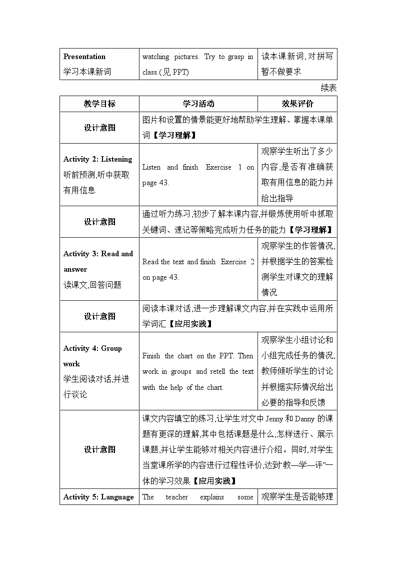 Lesson 17  School Science Fair精品教案（冀教版七下）第2页